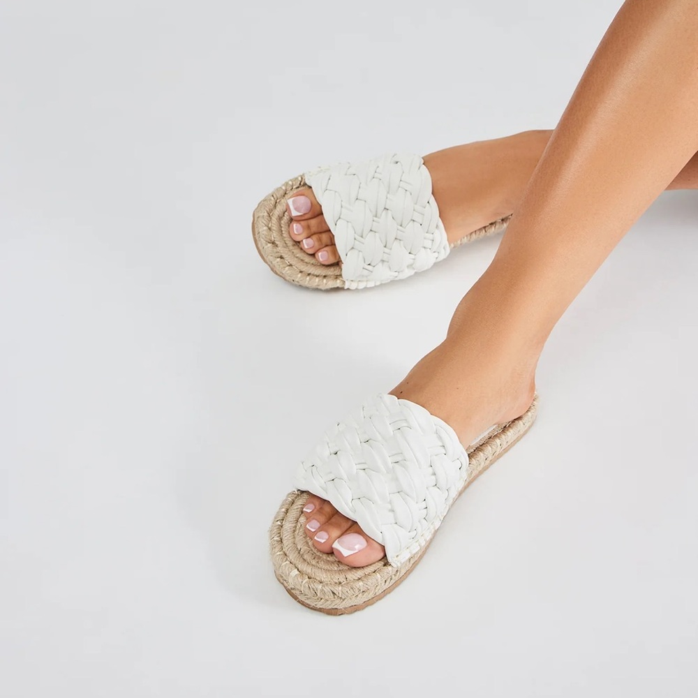 White Jute Sandals